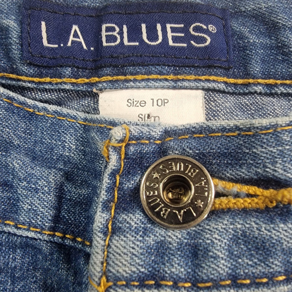 Vtg LA Blues Jeans Blue High Waist Tapered Mom Womens 10 Petite 10P 28x28 - Picture 13 of 16